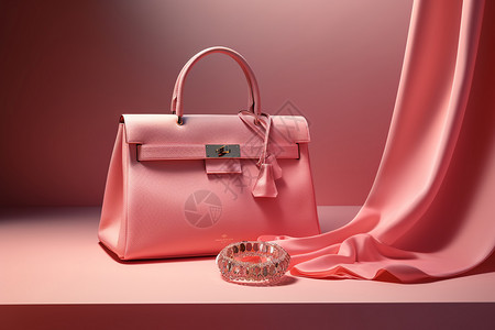 芭比风格的粉色包包设计图片