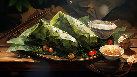 美味的端午节粽子图片