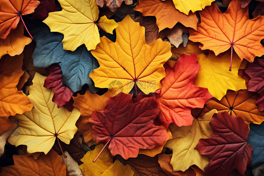 秋季美丽的落叶图片