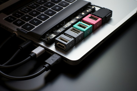 USB集线器电脑多端口拓展坞背景