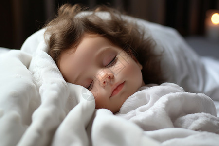 睡着的可爱婴儿高清图片