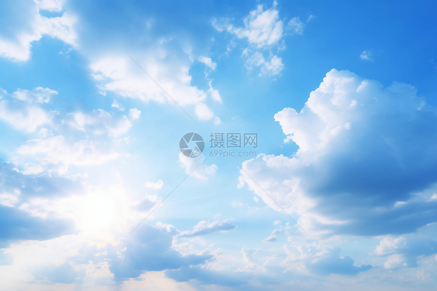 天气晴朗的云层图片