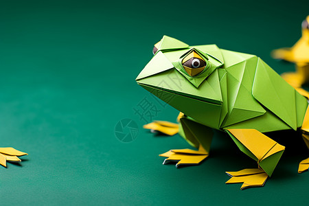 折纸动物好看的折纸青蛙背景