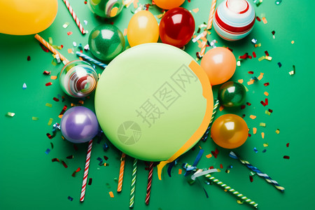 缤纷彩色气球缤纷糖果派对设计图片
