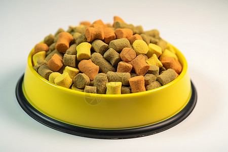 黄色碗中的颗粒食物背景图片