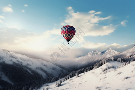 天空中的热气球背景图片