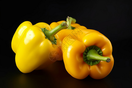 新鲜的黄色甜椒背景图片