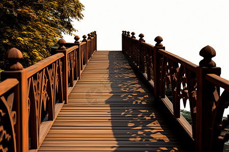 木质拱桥栅栏图片