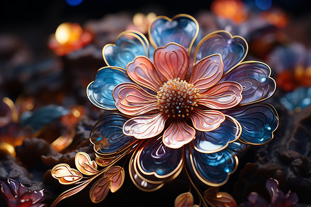 3D美丽的花朵图片