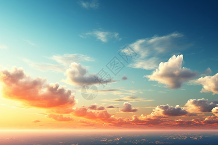 自由的云朵背景图片