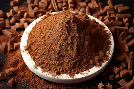 巧克力碎末棕色卡路里高清图片