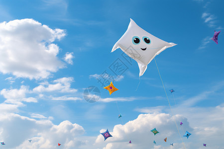 风筝飞上蓝天图片