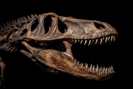 恐龙头骨恐龙化石展览背景