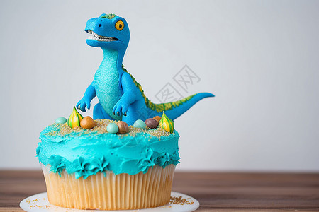 可爱恐龙生日蛋糕背景