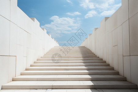 白色的楼梯背景图片