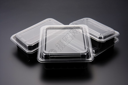 透明的快餐盒背景图片