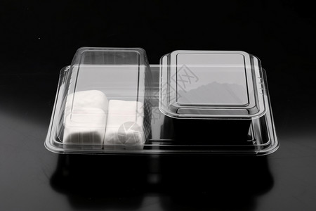 塑料的餐盒背景图片