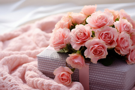 情人节玫瑰和礼物高清图片