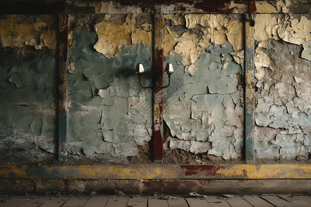 破旧的工厂墙壁图片