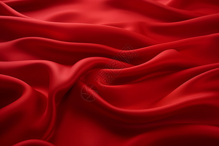 光滑的红色绸缎背景图片