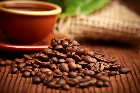 巴西的咖啡豆背景图片