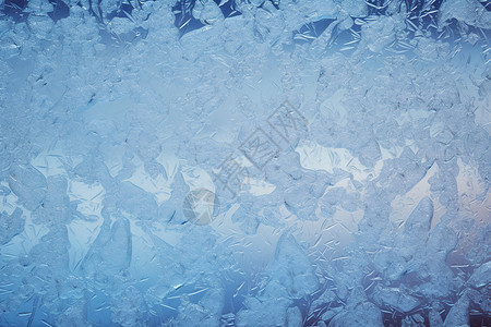 玻璃结冰冬天冰霜的背景背景