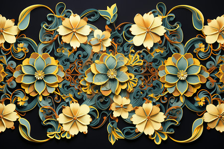 花纹藤蔓立体雕花装饰设计图片
