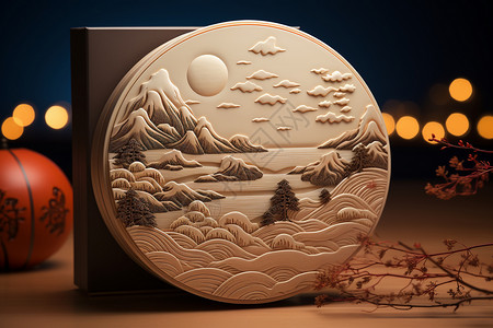 纪念月饼高品质月饼的包装设计背景