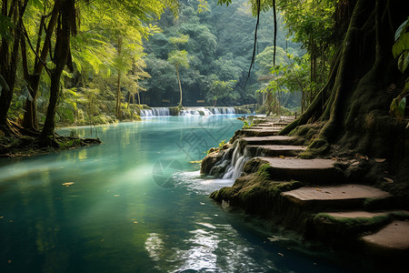 热带雨林景色高清图片