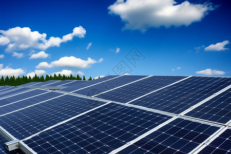 可再生能源太阳能电池板图片