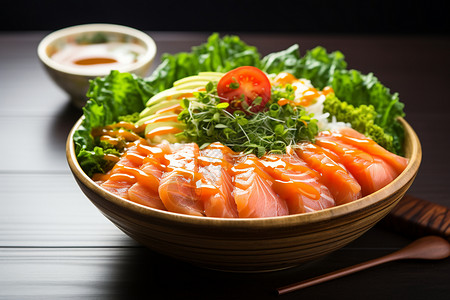 日式海鲜饭蔬菜海鲜饭高清图片