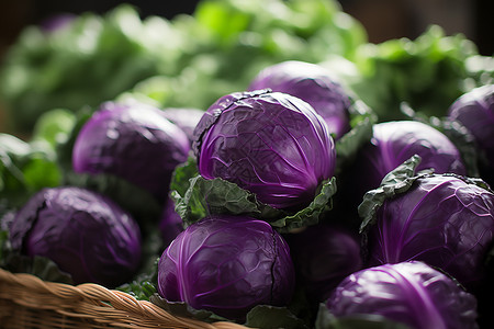 一堆紫色包心菜背景图片