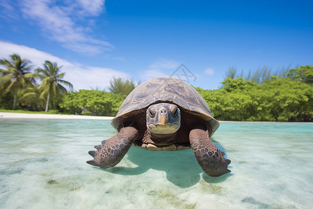 海龟阿尔达布拉高清图片