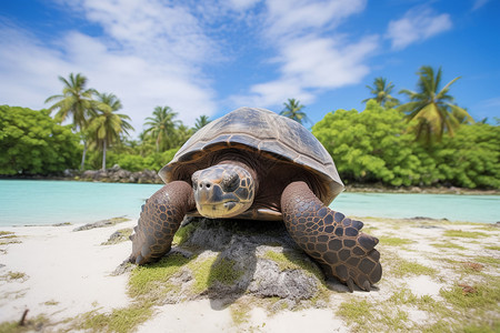 热带爬行动物海龟高清图片