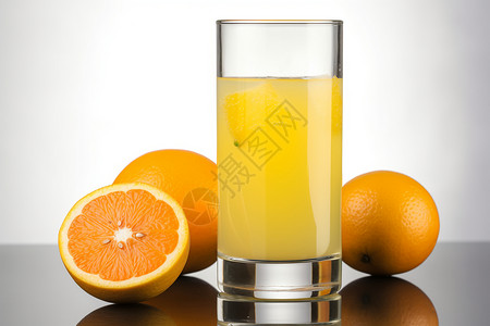 橙子制作的果汁图片