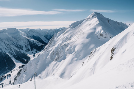 美丽的奥地利雪山背景