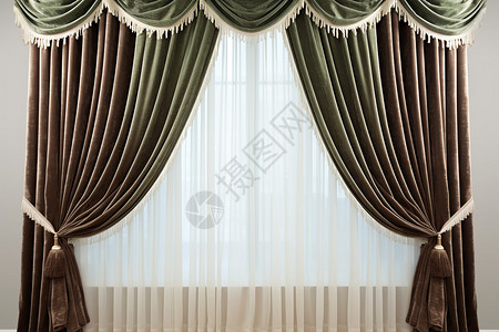 豪华的室内窗帘背景图片