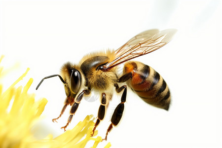 虫子和蜜蜂边框采花蜜的蜜蜂背景
