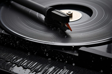 留声机唱片扫除唱片的污垢设计图片