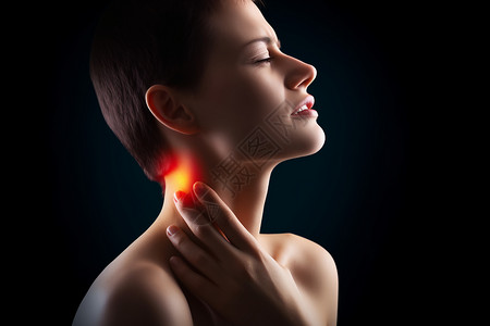 肩颈部人体颈部疼痛设计图片