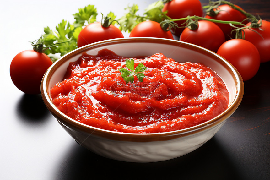 新鲜的番茄酱清图片