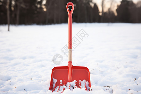 铁锹工具孤立的雪铲背景