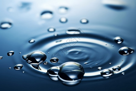 浅蓝色海浪波纹气泡水背景设计图片