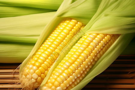 新鲜黄色玉米背景图片