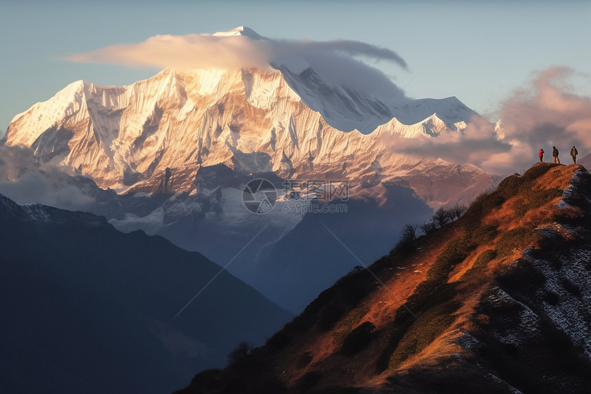 美丽的雪山风景图片