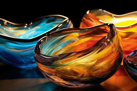 抽象玻璃纹理流体概念模型图片