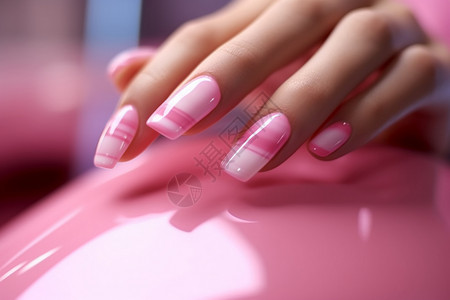 创意美感的芭比粉指甲背景图片