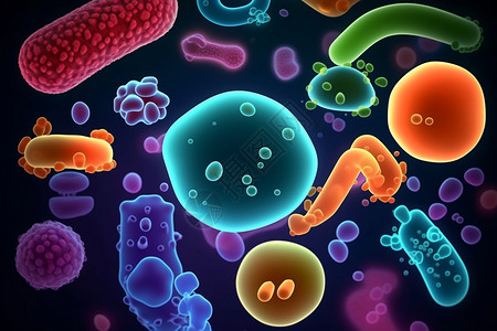 细菌的各种类型形状颜色图片