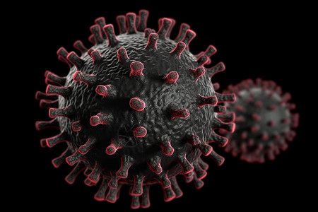 3D微观病毒粒子背景图片