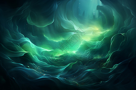 绿色海水绿色波浪纹理设计图片